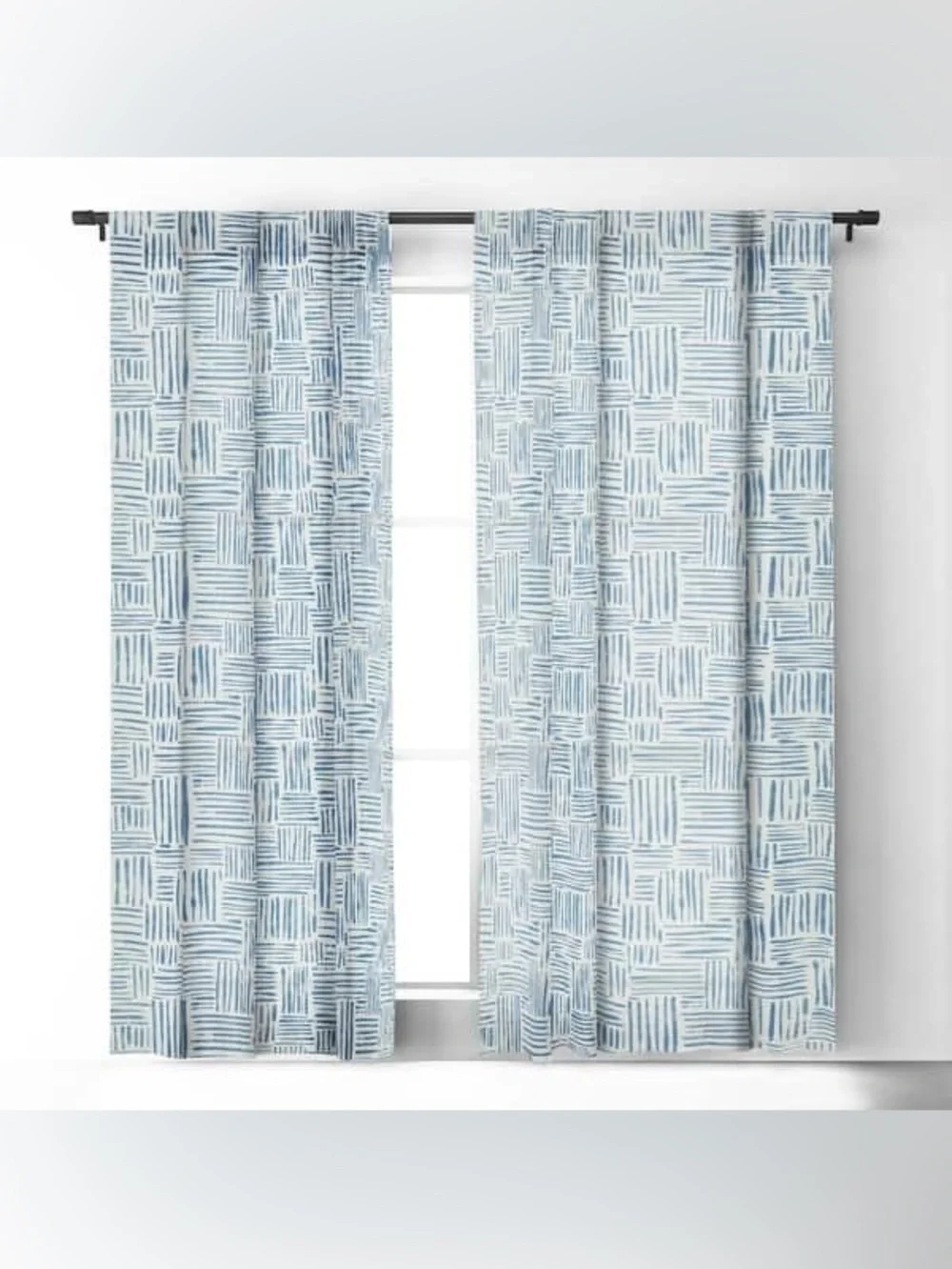Schatzi Brown Leila Marks Blue Blackout Window Curtains Deny designs 50x63